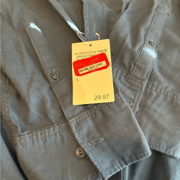 wallin bros shirt Size L Longsleeve Blue Button Up NWT Collared Nordstrom Rack - Picture 6 of 13